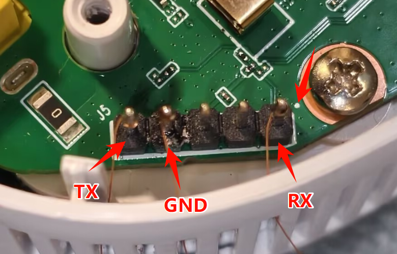白点在右边顺序是TX、ND、空、RX